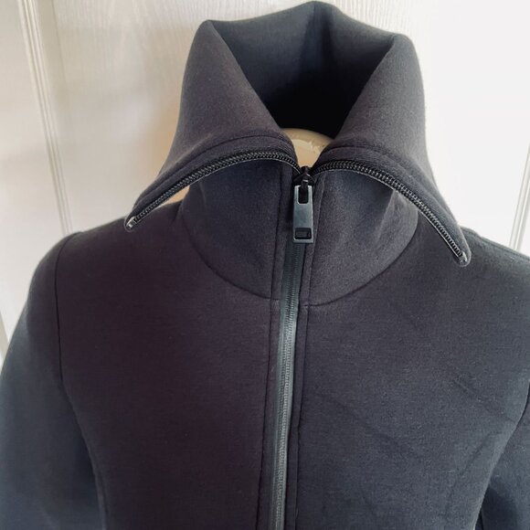 Zara Scuba Black Fitted Neoprene -Effect Jacket - Picture 6 of 16